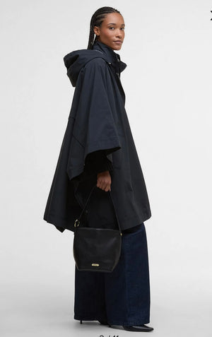 Barbour Cedar Leather Bucket Bag - Black