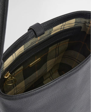 Barbour Cedar Leather Bucket Bag - Black