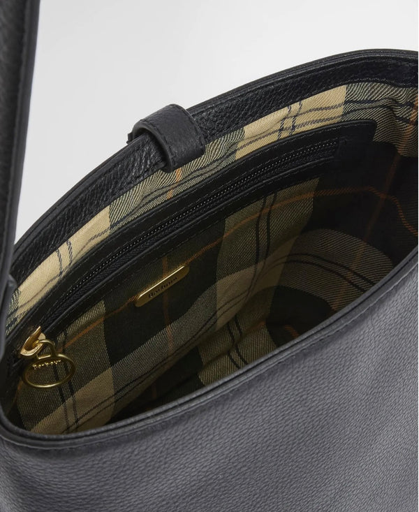 Barbour Cedar Leather Bucket Bag - Black