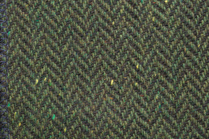 Tweed Poncho w/ Buttons - Green Herringbone