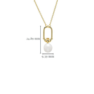 14kt Gold Vermeil Claddagh Pearl Necklace