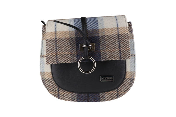 Grace Tweed Purse - Denim & Cream Plaid