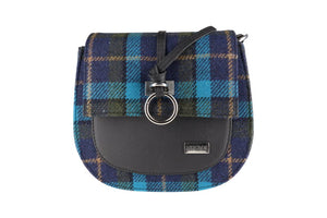 Grace Tweed Purse - Navy & Blue Plaid