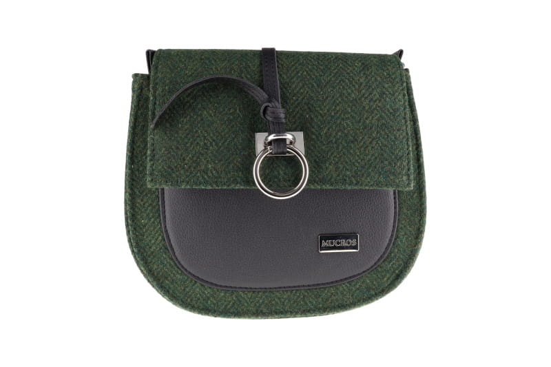 Grace Tweed Purse - Green Herringbone