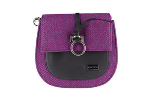 Grace Tweed Purse - Bright Purple Herringbone