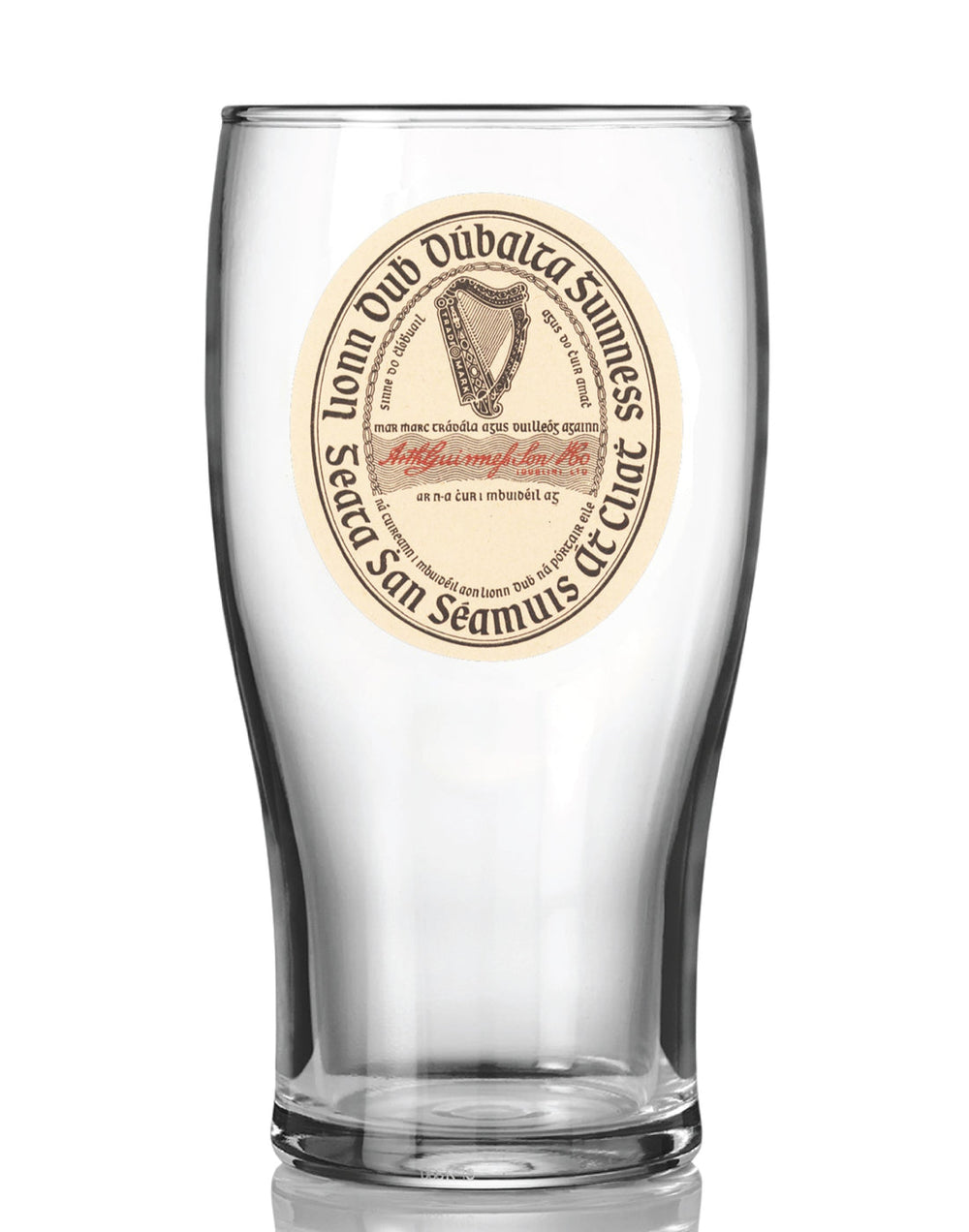 Guinness Irish Label Pint Glass