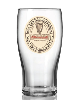 Guinness Irish Label Pint Glass