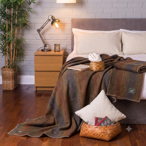 Kerry Blanket Queen 90" x 100" - Taupe Mix
