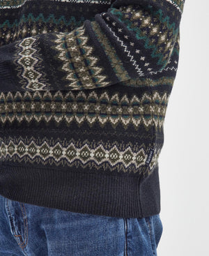 Barbour Case Fairisle Crew Neck - Black Marl