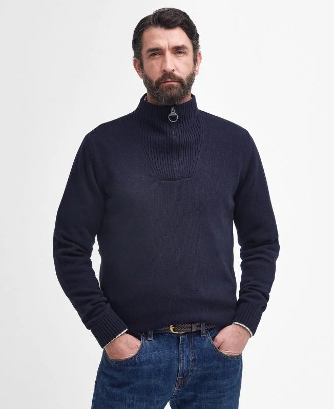 Barbour Nelson Half Zip - Navy