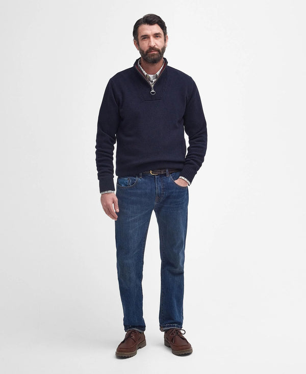 Barbour Nelson Half Zip - Navy