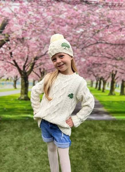 Children's Shamrock Cable Knit Pullover