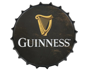 Guinness Black Harp Bottle Cap Sign