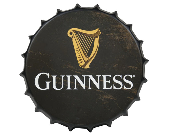 Guinness Black Harp Bottle Cap Sign