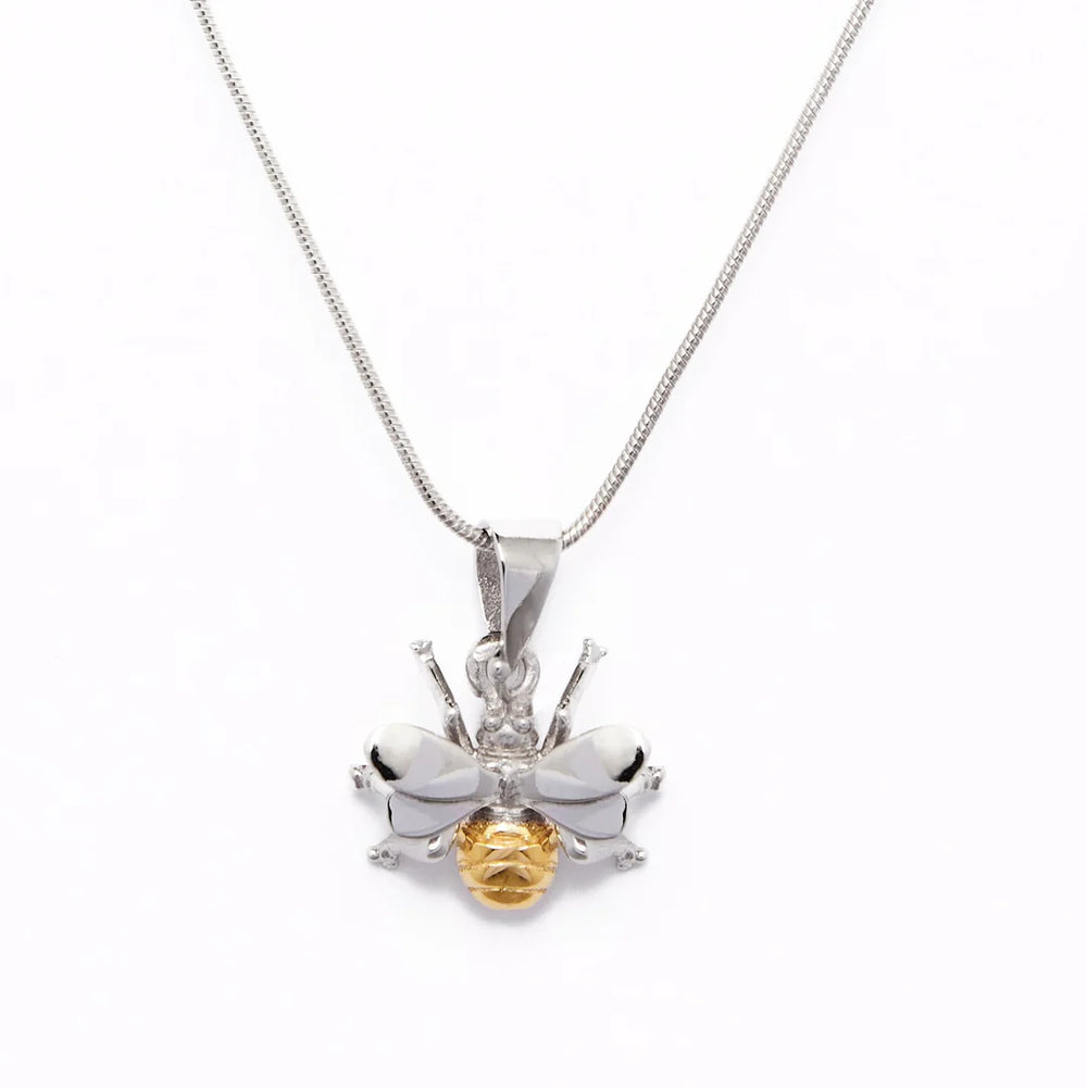 Bee Small Pendant - Silver & Gold