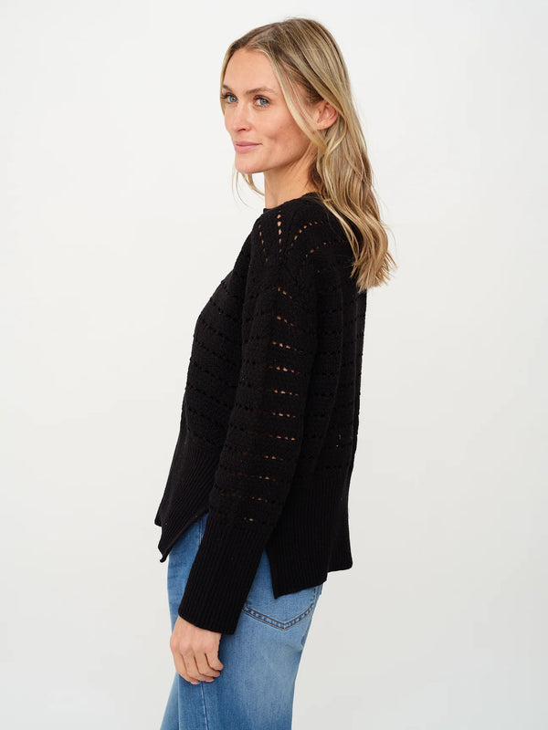 Jaden Crochet Crew Neck Sweater