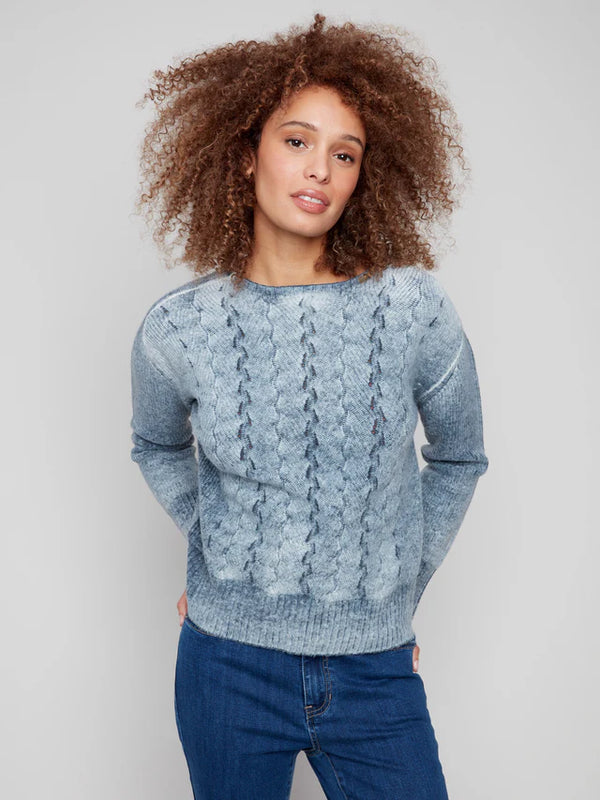 Fancy Stitch Crew Neck Sweater