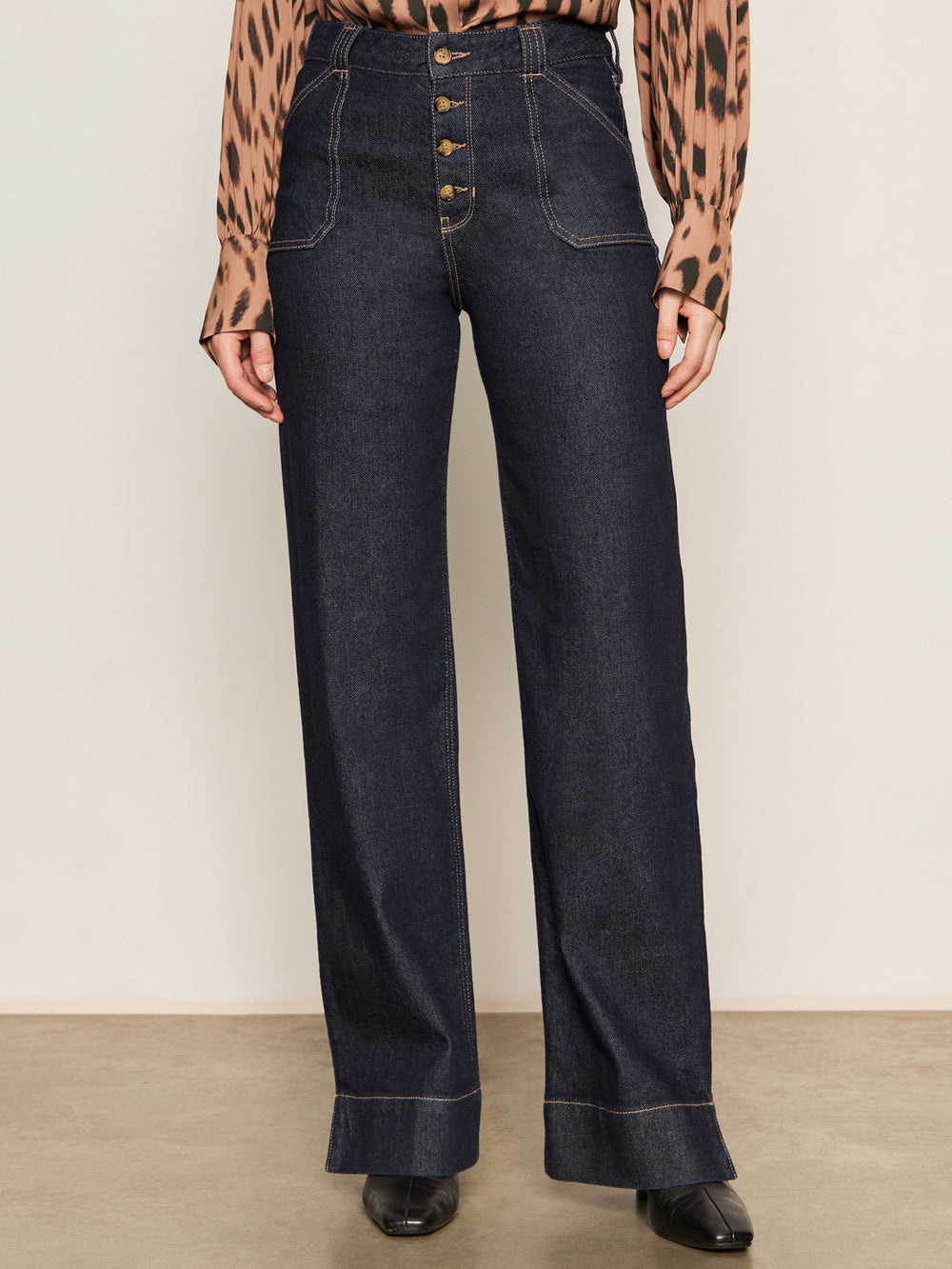 Ekara Slim Wide Leg Jeans