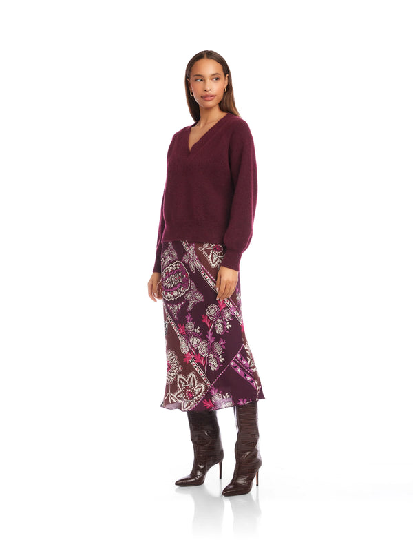 Heather V Neck Sweater