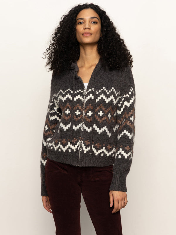Zip-Up Fairisle Hoodie