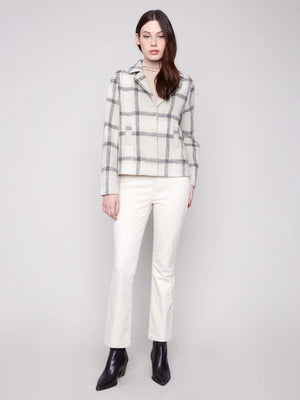 Lurex Plaid Short Jacket