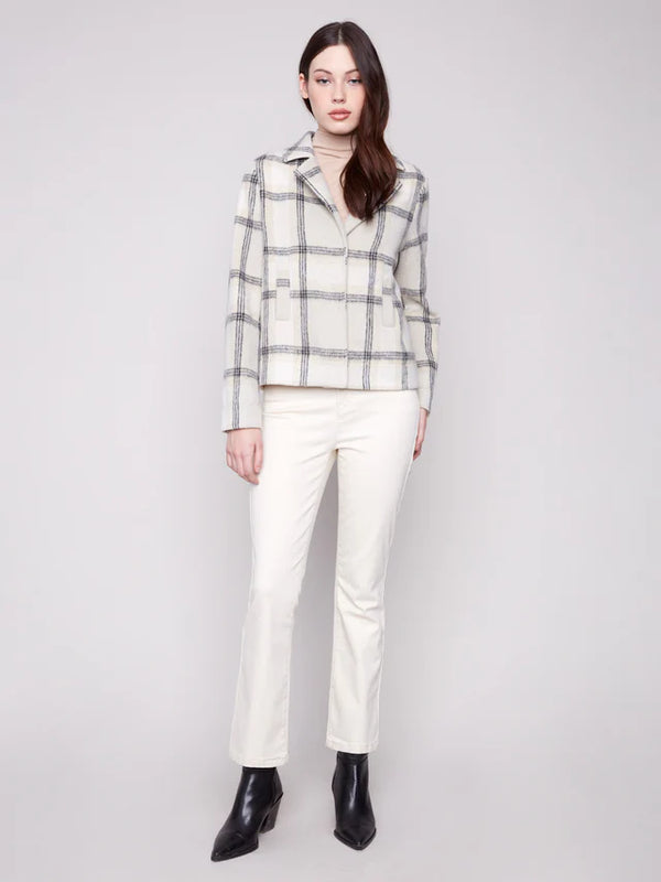 Lurex Plaid Short Jacket