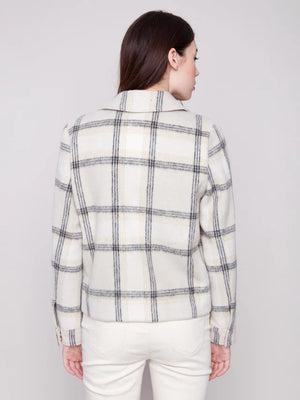 Lurex Plaid Short Jacket