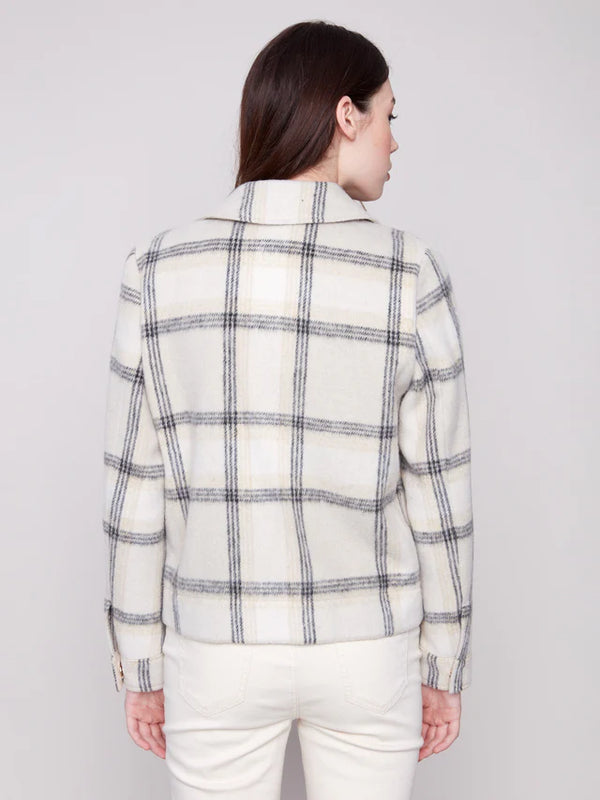 Lurex Plaid Short Jacket