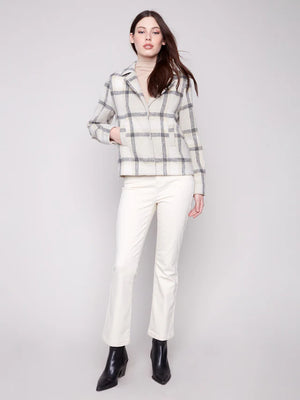 Lurex Plaid Short Jacket