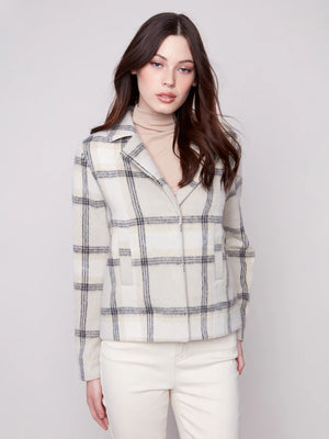Lurex Plaid Short Jacket