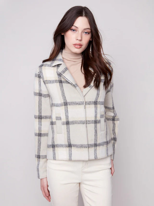 Lurex Plaid Short Jacket