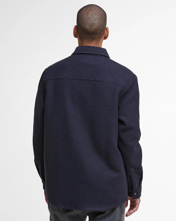 Barbour Marlow Tailored Wool Blend Overshirt - Navy Marl