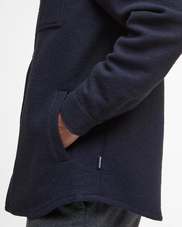 Barbour Marlow Tailored Wool Blend Overshirt - Navy Marl