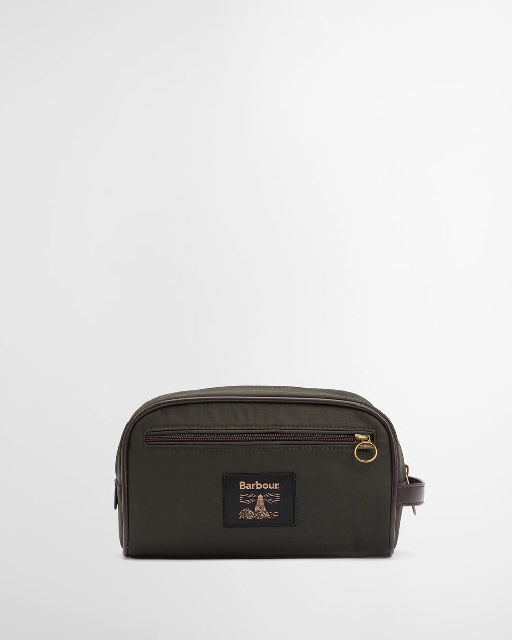 Barbour Wax Washbag - Olive/Beacon