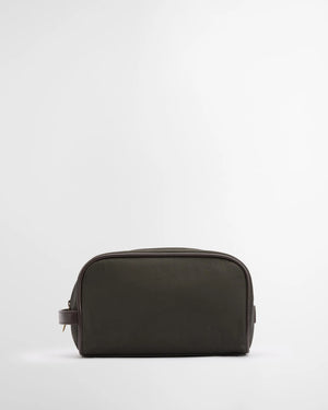 Barbour Wax Washbag - Olive/Beacon