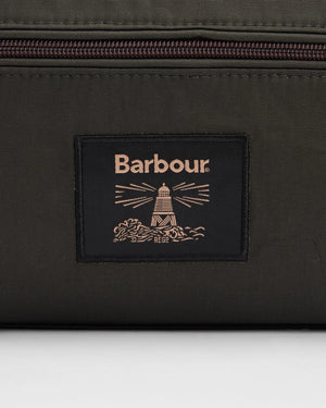 Barbour Wax Washbag - Olive/Beacon