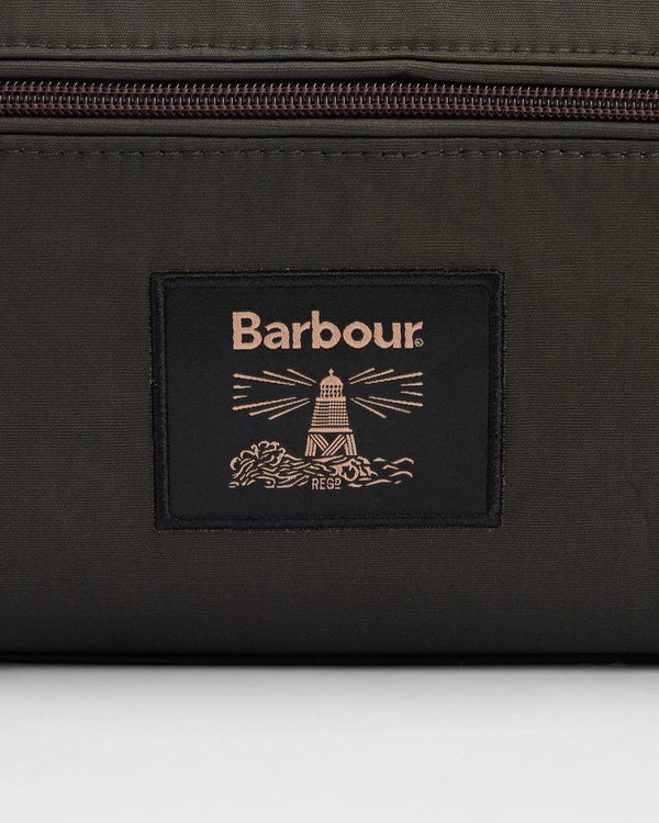 Barbour Wax Washbag - Olive/Beacon