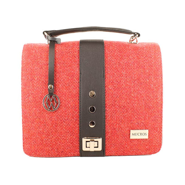 Fiona Irish Tweed Purse - Red Herringbone