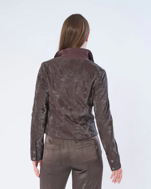 Etna Sueded Patent Leather Jacket