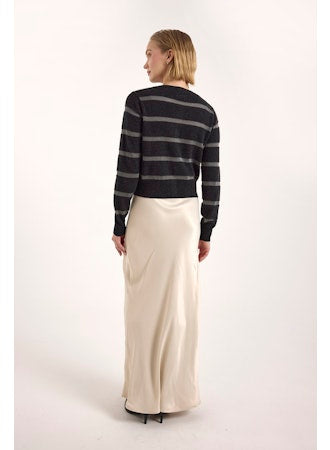 Simone Lurex Stripe Cashmere Cardigan