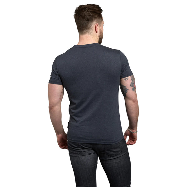 Guinness Distressed Harp Label Tee - Navy