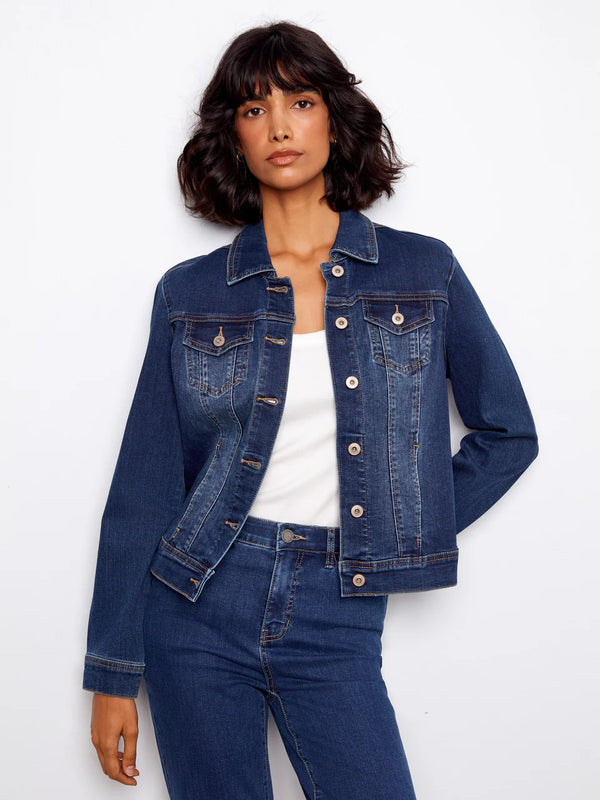 Stretch Denim Jacket - Indigo
