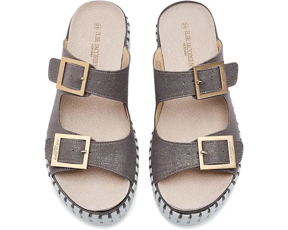 Tulip Platform Sandal - Grey Shimmer