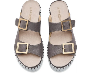 Tulip Platform Sandal - Grey Shimmer