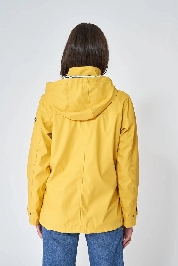 Ladies Classic Sailor-Style Rain Jacket - Yellow