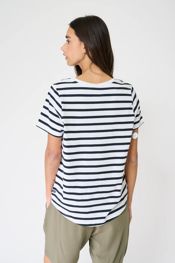 Striped V-Neck T-Shirt