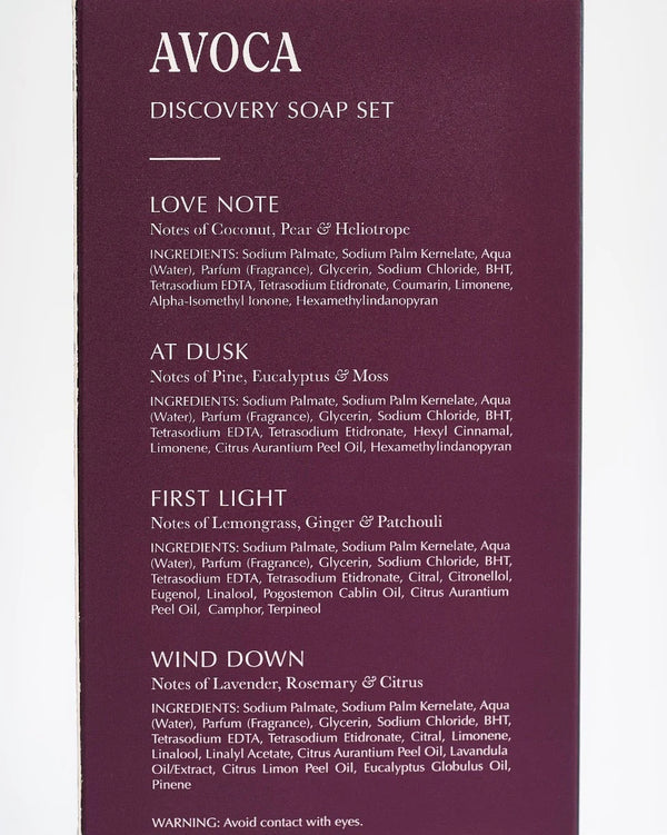 Avoca Discovery Soap Set - 4 Bar Set
