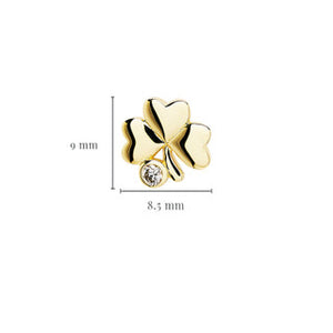 14kt Gold Lab Grown Diamond Celtic Trinity Knot Stud Earrings