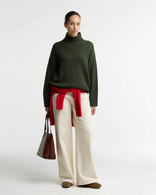 Barbour Woodhouse Cashmere Blend Funnel Neck Knitted Jumper