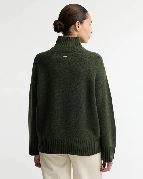 Barbour Woodhouse Cashmere Blend Funnel Neck Knitted Jumper